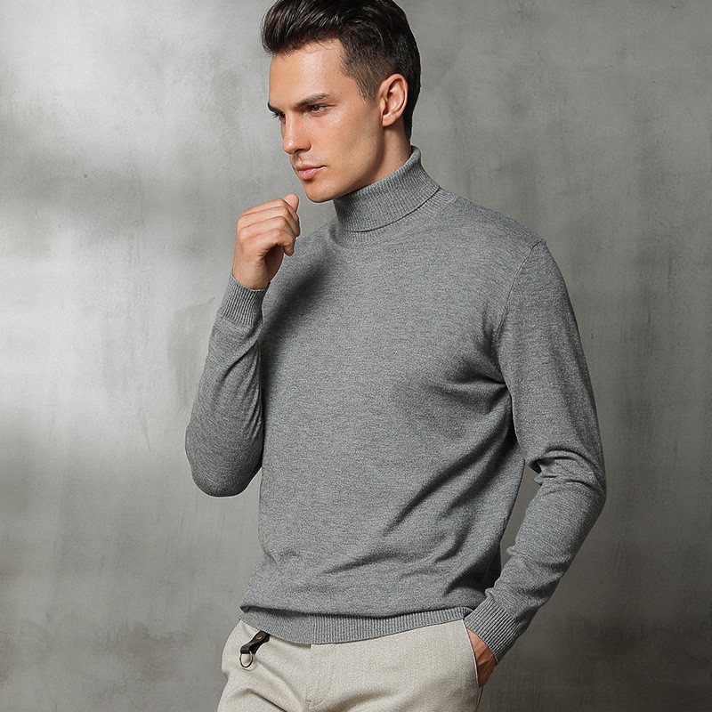 mens light grey turtleneck